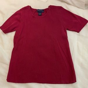 Maroon knit top